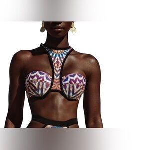Andrea Iyamah New Halter Neck Bikini Top Size Small